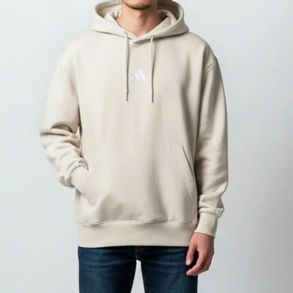 Adidas Mens Feelcozy HD‎ Hoodie Wonder Beige Sweatshirt IL3294 NWT S